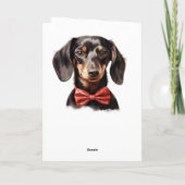 ダックスシュントパピードドッグ誕生日 カード (裏面)