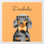 ダックスシュントビジネスマンウィンドウデカール ウィンドウサイン (シート)