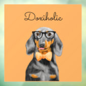 ダックスシュントビジネスマンウィンドウデカール ウィンドウサイン (シート3)