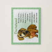 ダックスシュント伝統オブラブ ジグソーパズル (縦)