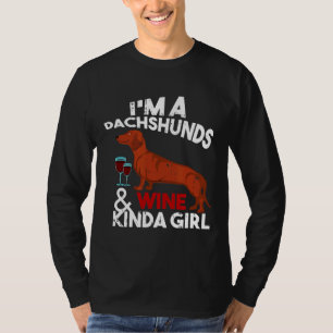 ダックスシュント女の子ドキシードッグママ Tシャツ