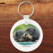 ダックスシュント子犬9W027D-093 キーホルダー (正面)