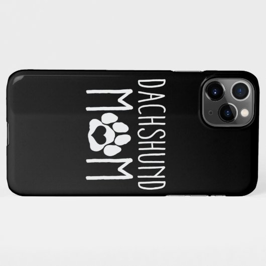 ダックスシュント母マドッグラバーギフトモーズデイママ iPhoneケース (裏面横)