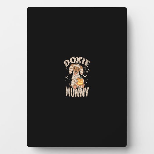 ダックスシュント犬の恋人レイジーハロウィーンの衣装ドキシM フォトプラーク (正面)