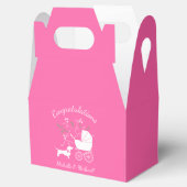 ダックスシュント犬の赤ちゃんシャワーピンクガール フェイバーボックス (オープン)