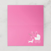 ダックスシュント犬の赤ちゃんシャワーピンクガール プレイスカード (外部開封)