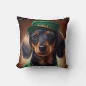 ダックスシュント犬サンパトリックのデイドレス クッション (正面)