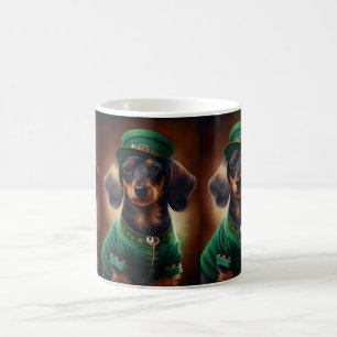 ダックスシュント犬サンパトリックのデイドレス コーヒーマグカップ