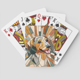 ダックスシュント犬 – ドキシー – カラフルモザイク トランプ