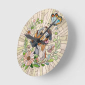 ダックスシュント犬 – ドキシー – カラフルモザイク ラウンド壁時計 (傾斜)