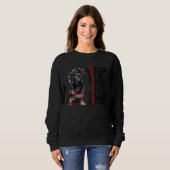 ダックスシュント素晴らしい愛する強い幸せな自己無修正グラ スウェットシャツ (正面フル)