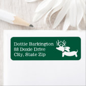 ダックスシュント自然トナカイ住所 シール (インサイチュ)