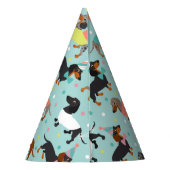 ダックスシュント誕生日パーティーお祝いパーティーハット パーティーハット (裏面)