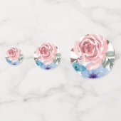 ダックスシュント長髪の水色テーマパーティー コンフェッティ (裏面)