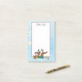 ダックスシュント、パグ&バードホリデーポストイットノート ポストイット (デスク上)