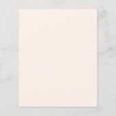 ダックスシュント&ピーチフラワーズ誕生日招待状 (裏面)