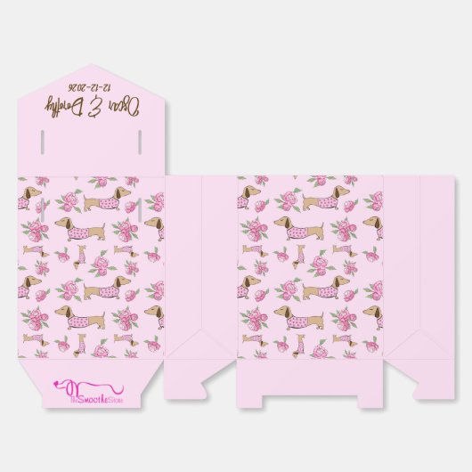 ダックスシュント&プーカスタムニーフローラピ結婚ンク フェイバーボックス (見開き)