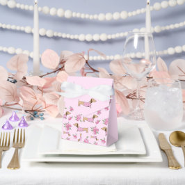 ダックスシュント&ペオニーズフローラ結婚ピンク フェイバーボックス