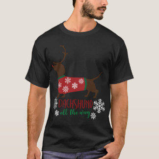 ダックスシュントAll Way醜いクリスマスセーター Tシャツ