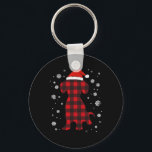 ダックスシュントSanta Hat Dog Lover Christmas キーホルダー<br><div class="desc">ダックスシュントSanta Hat Dog Lover Christmas</div>