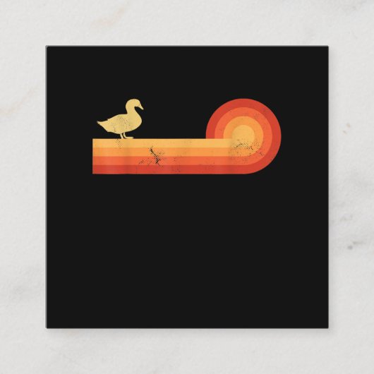 ダックスタイル60s 70sファームギフト男性女性農家 スクエア名刺 (正面)