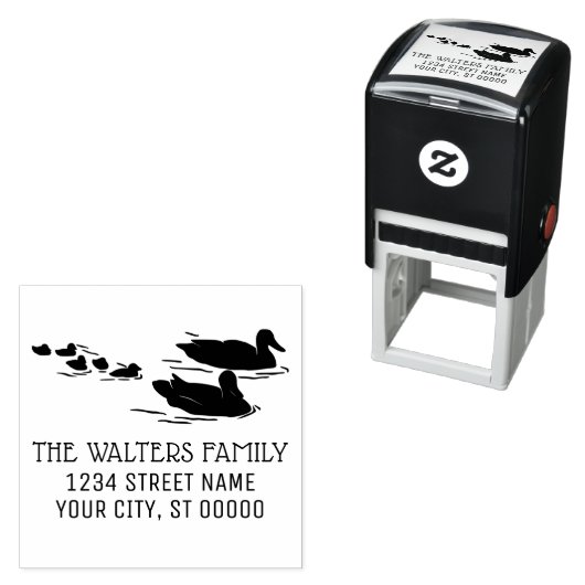 ダックスダクリングスファミリー名差出人住所 セルフインキングスタンプ (インサイチュ)