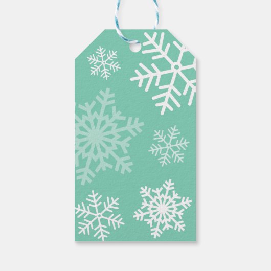 ダックスノーフレーククリスマスウィンターギフトラベル ギフトタグ (裏面)