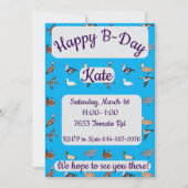 ダックスハッピーバースデー 招待状 (正面)