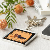 ダックスハロウィーン キーホルダー (側面)