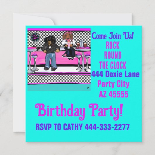 ダックスパーティー 招待状 (正面)