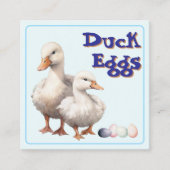 ダックスフレッシュエッグスファームをテーマにした正方形 コーリングカード (正面)