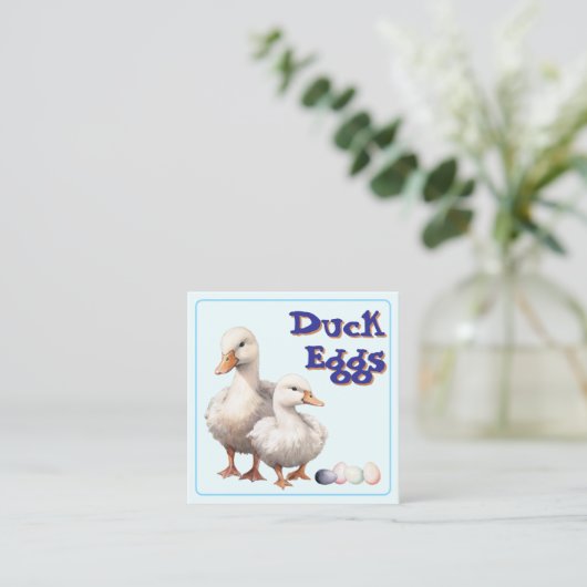 ダックスフレッシュエッグスファームをテーマにした正方形 コーリングカード (スタンド正面)