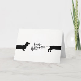 ダックスフンおもしろいトハロウィーン カード