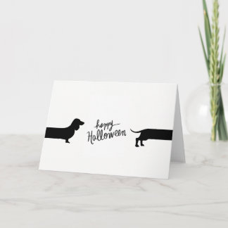 ダックスフンおもしろいトハロウィーン カード