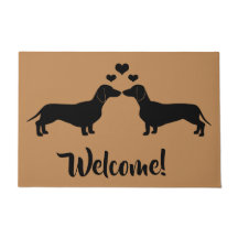 ダックスフントおよびハートとの歓迎