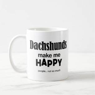 ダックスフントが私を幸せにする コーヒーマグカップ