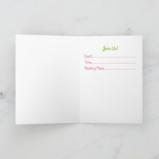 ダックスフントそれはひよこの事の女の子の招待状だけです 招待状 (内部)