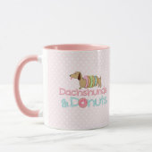 ダックスフントとドントコーヒーマグ マグカップ (左)