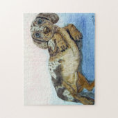 ダックスフントのおなか ジグソーパズル (縦)