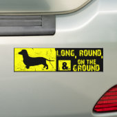 ダックスフントのおもしろいなウインナー犬のバンパーステッカー- バンパーステッカー (車上)
