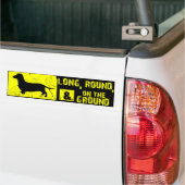 ダックスフントのおもしろいなウインナー犬のバンパーステッカー- バンパーステッカー (トラック上)