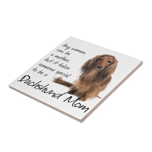 ダックスフントのお母さんのタイル タイル (側面)