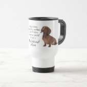 ダックスフントのお母さんのタンブラー トラベルマグ (正面右)