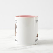 ダックスフントのお母さんのマグ ツートーンマグカップ (中央)