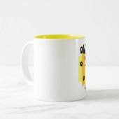 ダックスフントのお母さんのマグ ツートーンマグカップ (正面左)