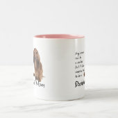 ダックスフントのお母さんのマグ ツートーンマグカップ (中央)