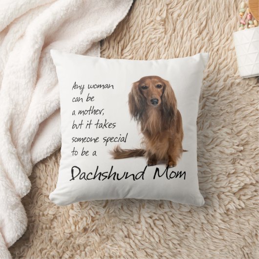 ダックスフントのお母さんの枕 クッション (ブランケット)