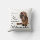 ダックスフントのお母さんの枕 クッション (裏面)