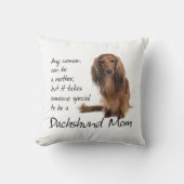 ダックスフントのお母さんの枕 クッション (正面)