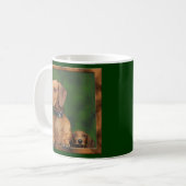 ダックスフントのお父さんおよび彼の男の子 コーヒーマグカップ (正面左)